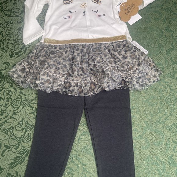 NWT TWINS 12m leopard outfit cats baby essentials - Picture 5 of 9